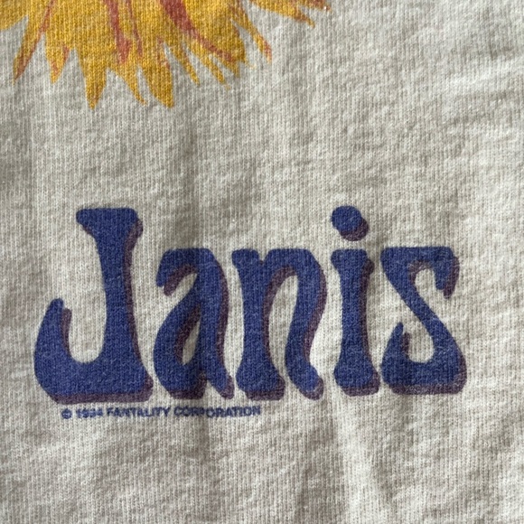 VINTAGE SINGLE STITCH Janis Joplin 100 percent cotton t -shirt 🎸🎸🎸 size XL - Picture 3 of 7